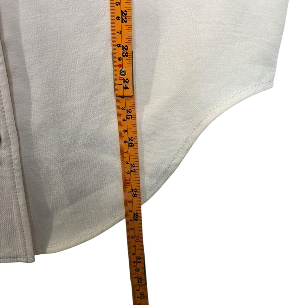 Aritizia Wilfred Oversized The Ganna Button Front Shirt Jacket Cream Color XS - Picture 12 of 13